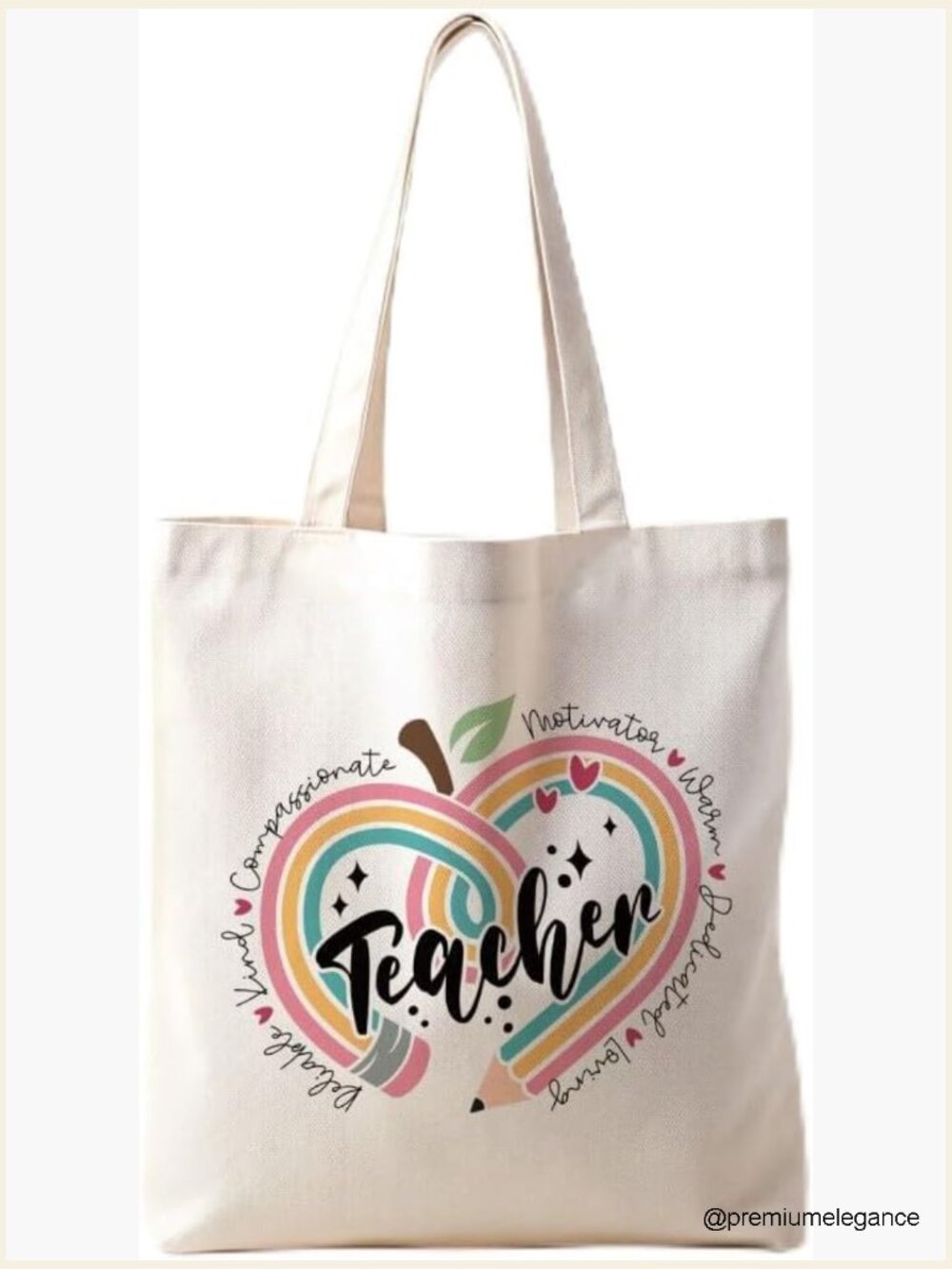 Large Canvas Tote Bag for Women, Teacher Appreciation Gifts